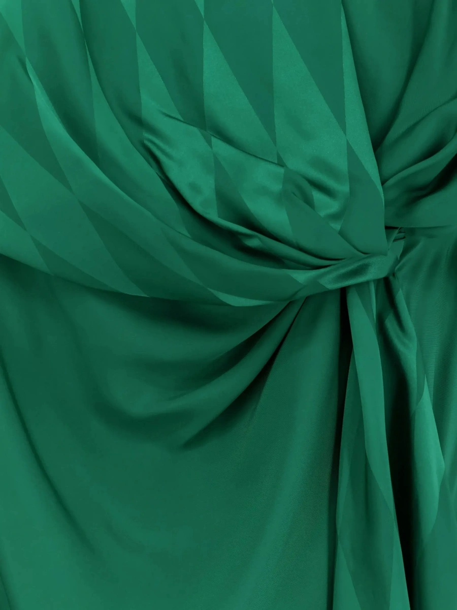 Rochii Midi silk Dress with twist detail - Img 5