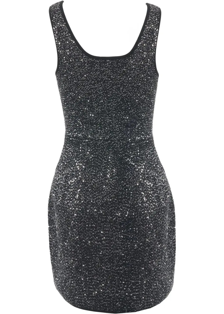 Rochii Mini dress with sequin application - Img 3