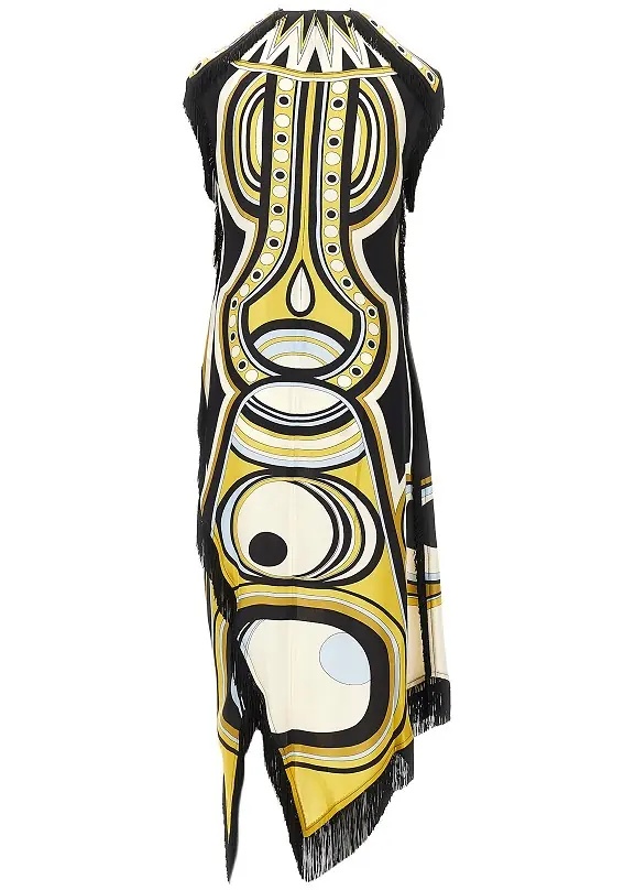 Rochii Printed silk 'Scarf' midi dress - Img 3