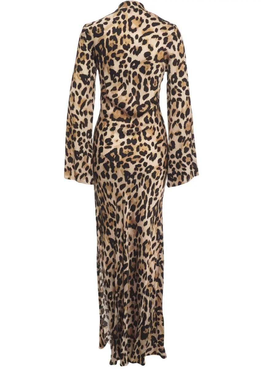 Rochii Satin maxi dress with print - Img 3