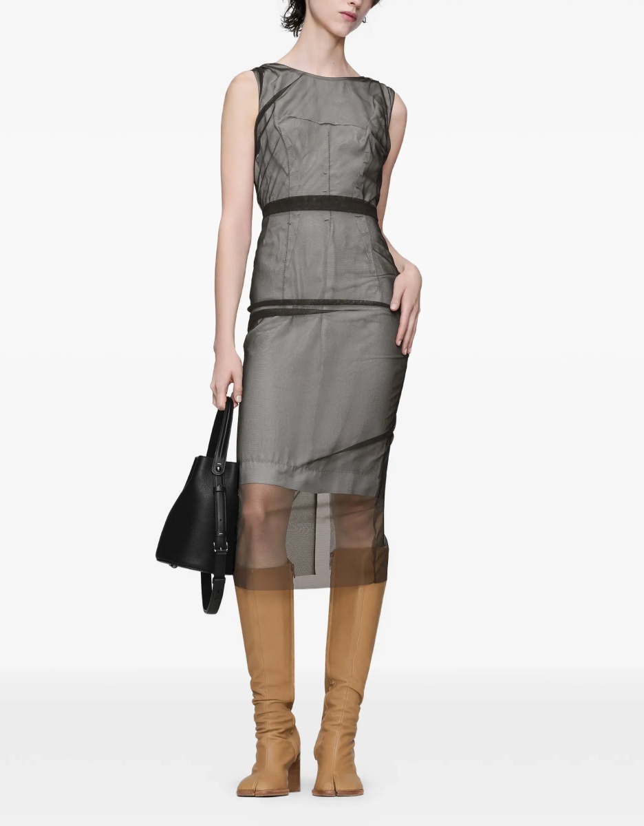Rochii Semi-sheer midi Dress - Img 2