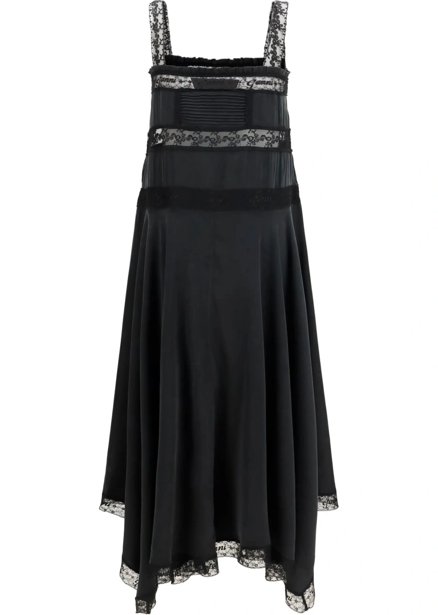 Rochii Silk maxi Dress with lace details - Img 2