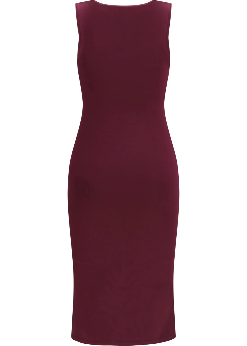 Rochii Sleeveless slim-fit long silk Dress - Img 2