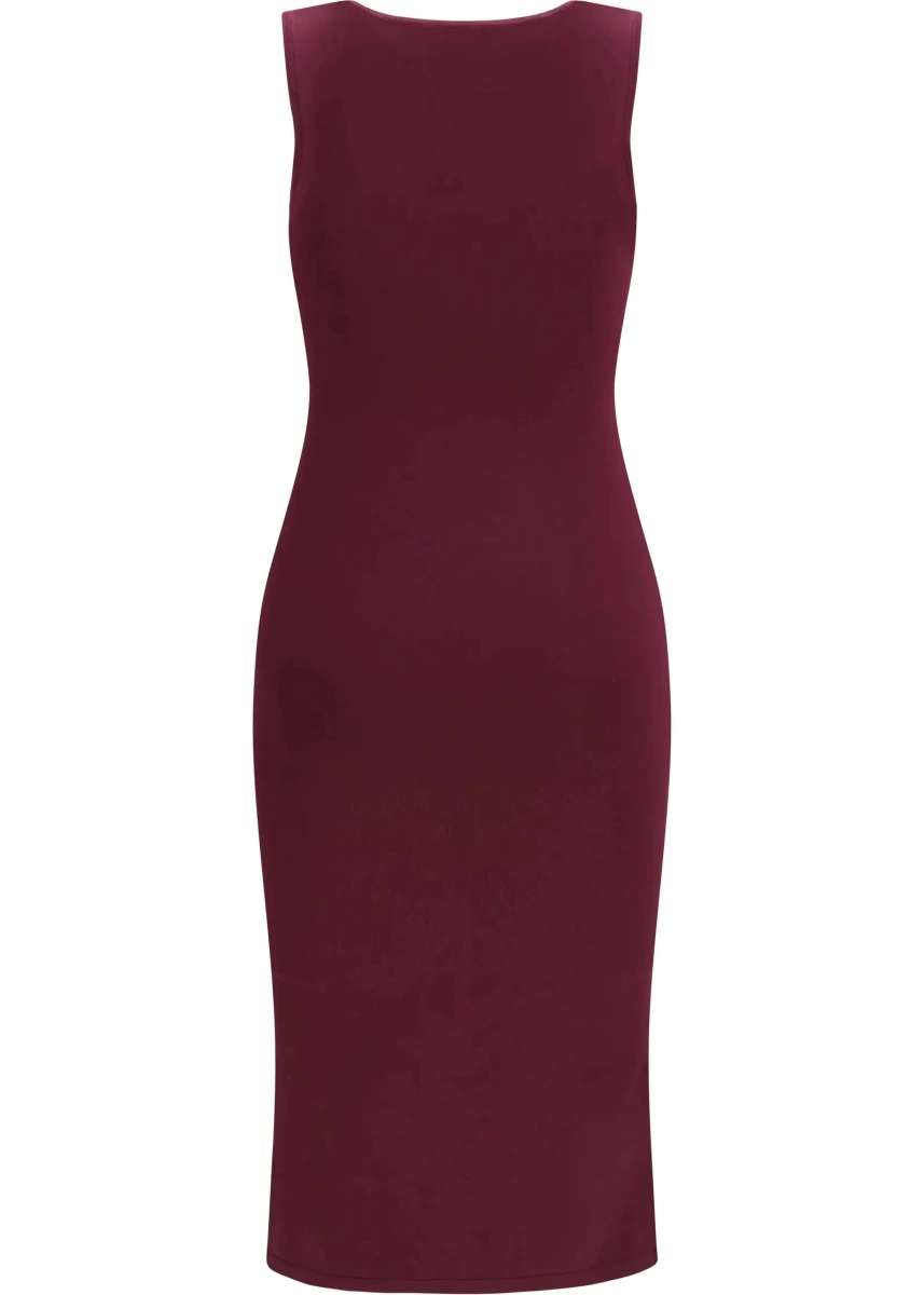 Rochii Sleeveless slim-fit long silk Dress - Img 2