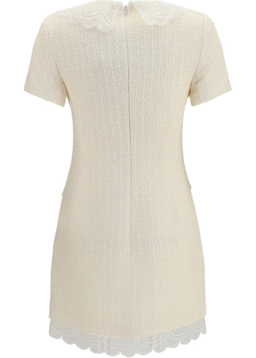Rochii Tailored mini Dress with bouclé lace inserts - Img 2