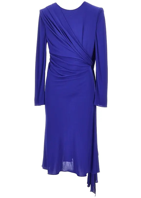 Rochii Viscose jersey draped midi dress - Img 3