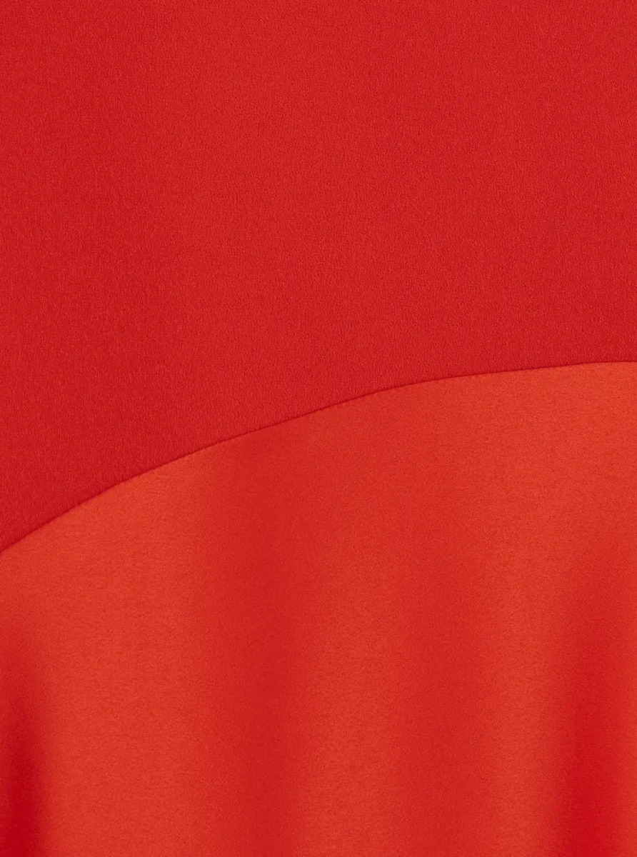 Rochii Women's red midi Edison dress with essential line in fabric - Img 3