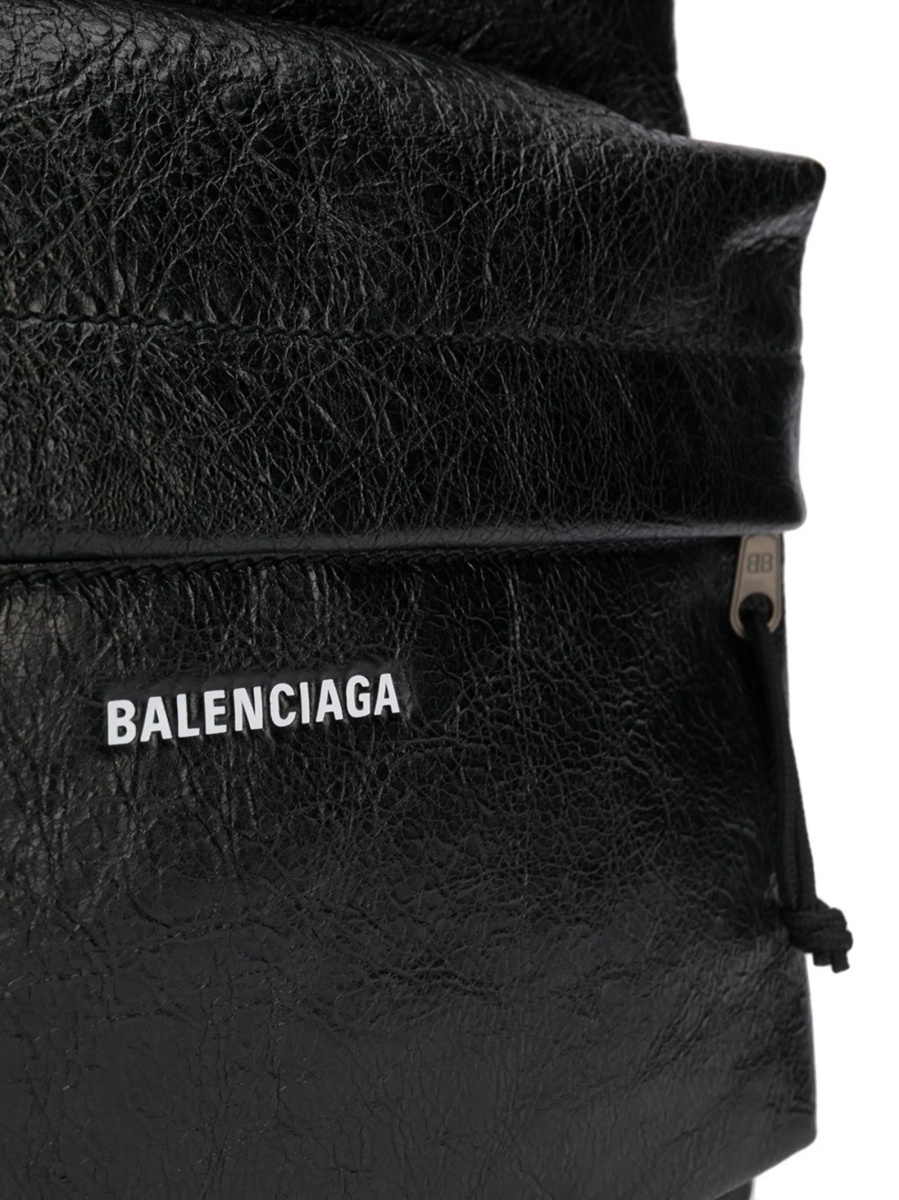 Rucsac Balenciaga negru din piele - Img 4