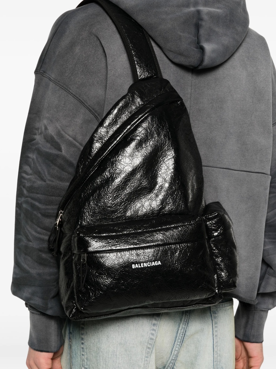 Rucsac Balenciaga negru din piele - Img 2