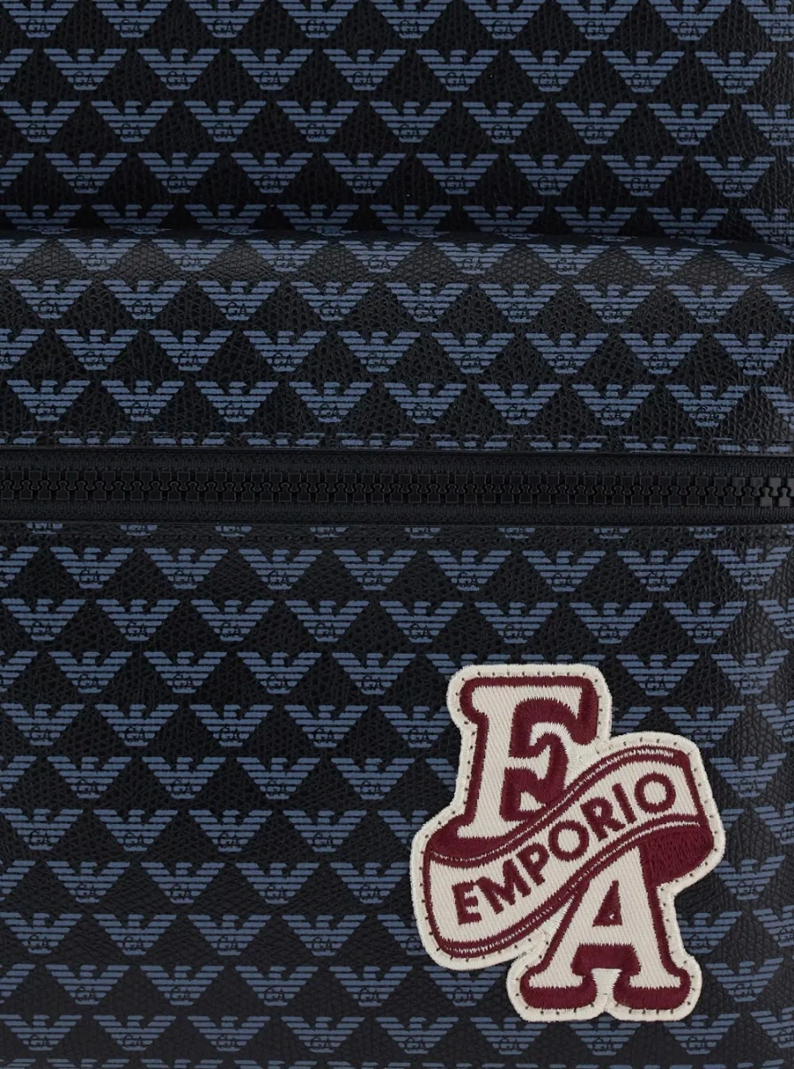 Rucsac EMPORIO ARMANI KIDS negru din material tehnic - Img 3