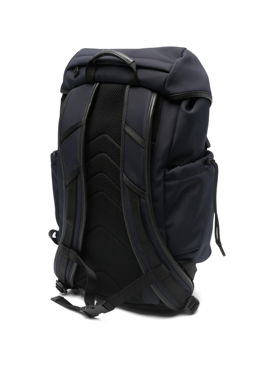 Rucsac Moncler albastru din polyester si piele intoarsa - Img 3