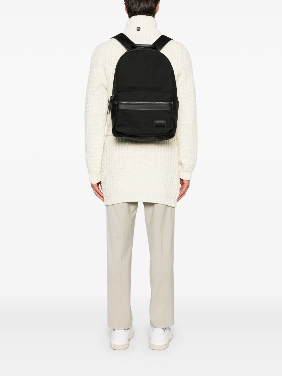 Rucsac Premiata negru din material textil si piele - Img 2