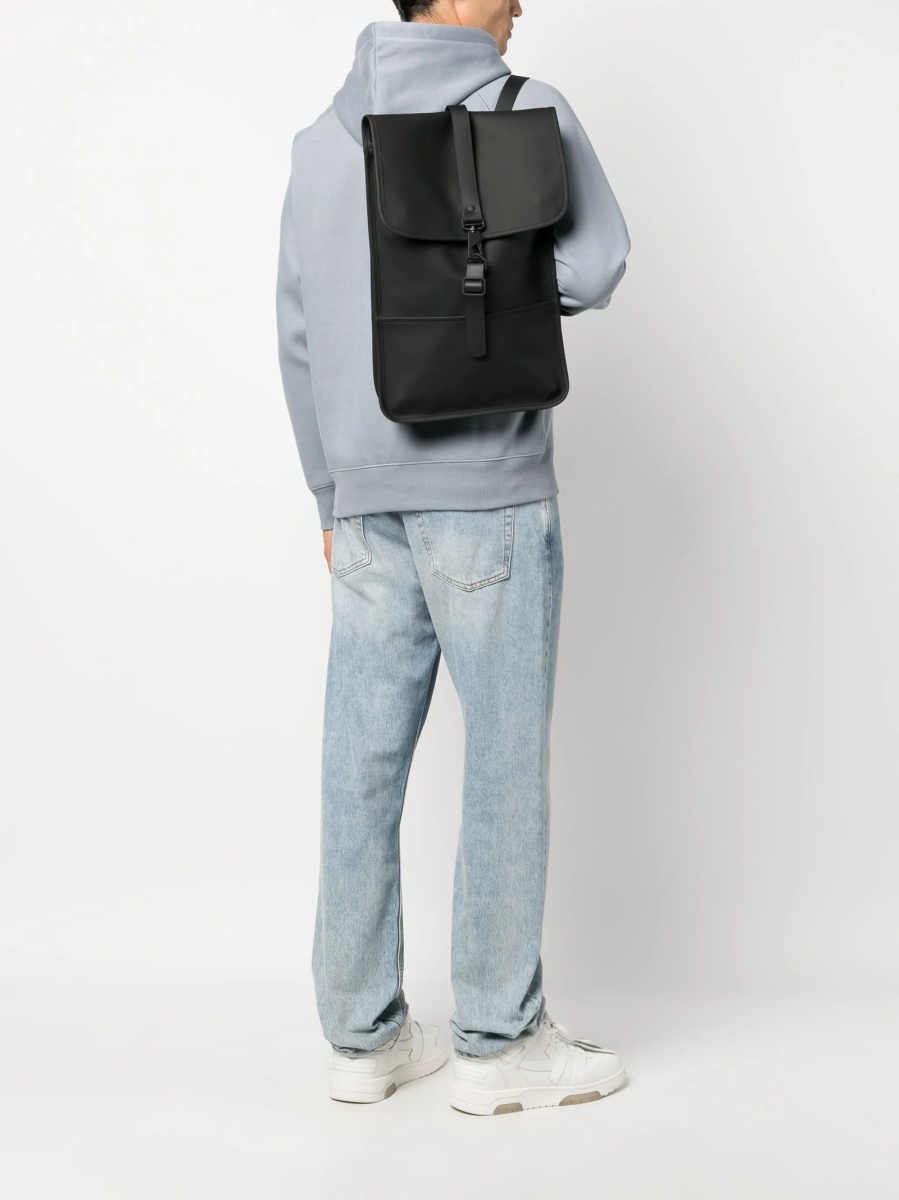 Rucsac Rains negru din polyester si poliuretan - Img 2