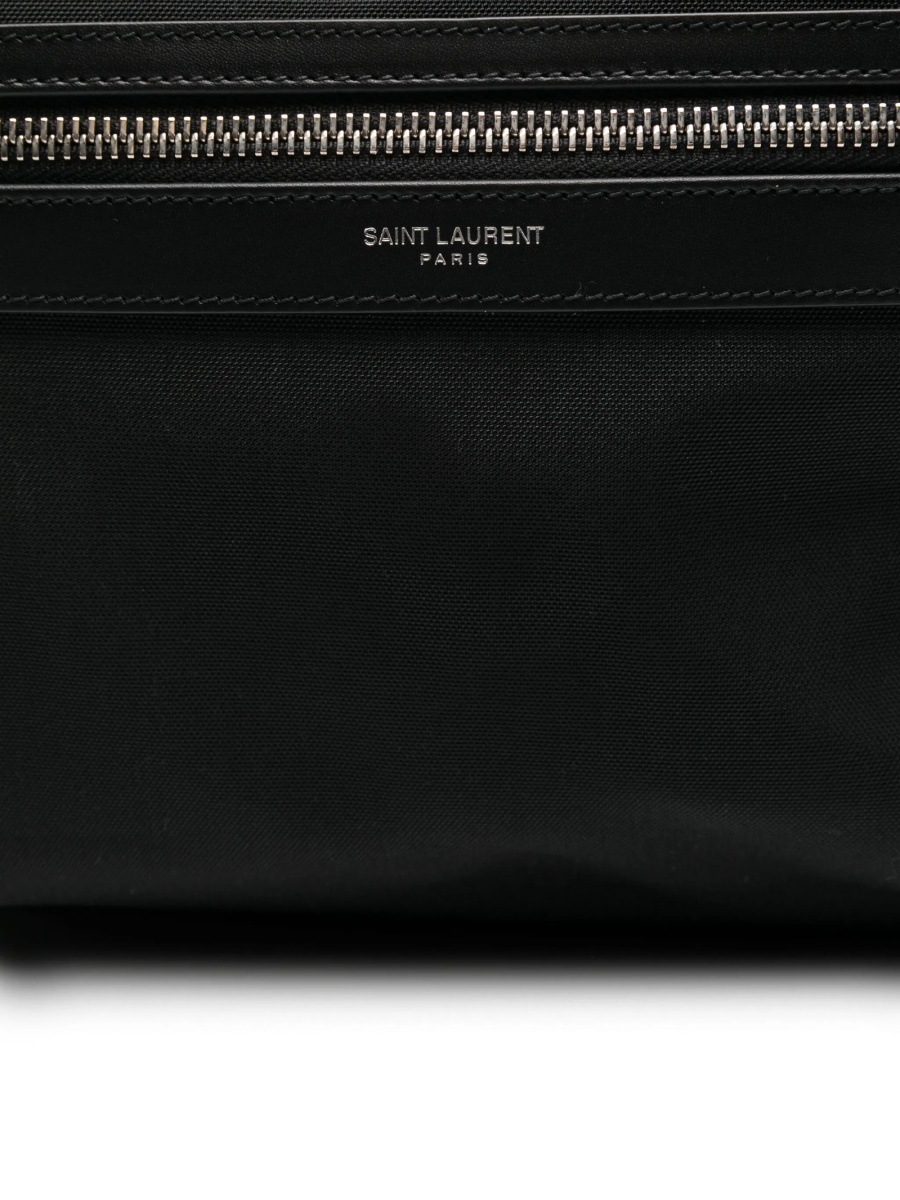 Rucsac Saint Laurent negru din material textil si piele - Img 3