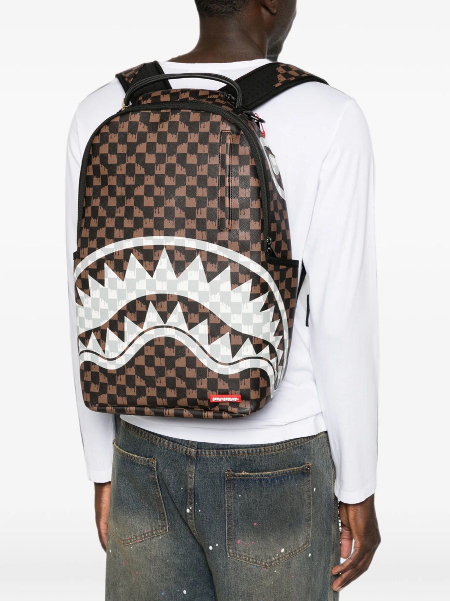 Rucsac Sprayground maro din pvc - Img 2