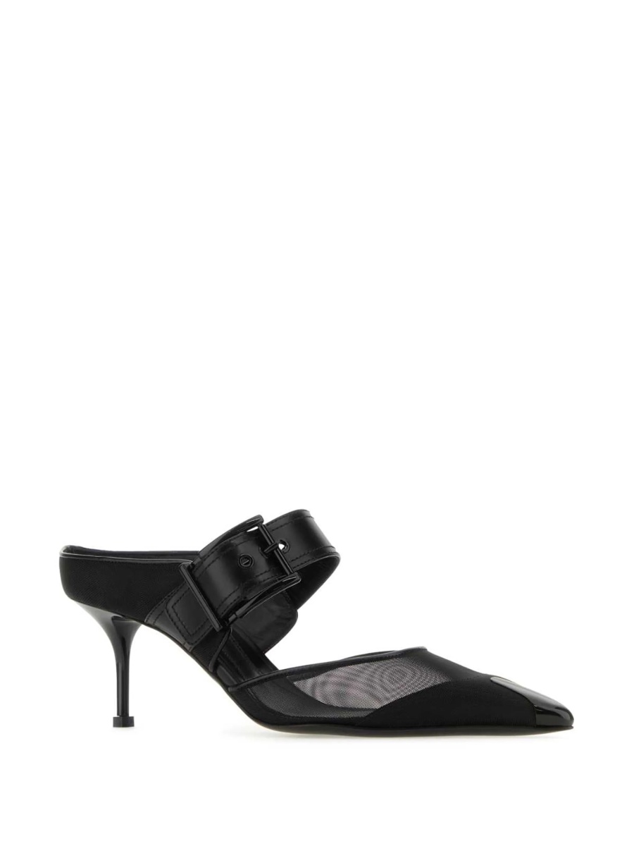 Saboti Alexander McQueen negri din piele si nylon - Img 2