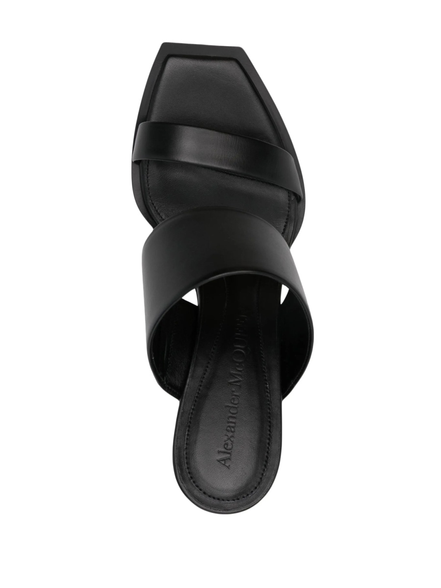 Saboti Alexander McQueen negri din piele si plexiglass - Img 4