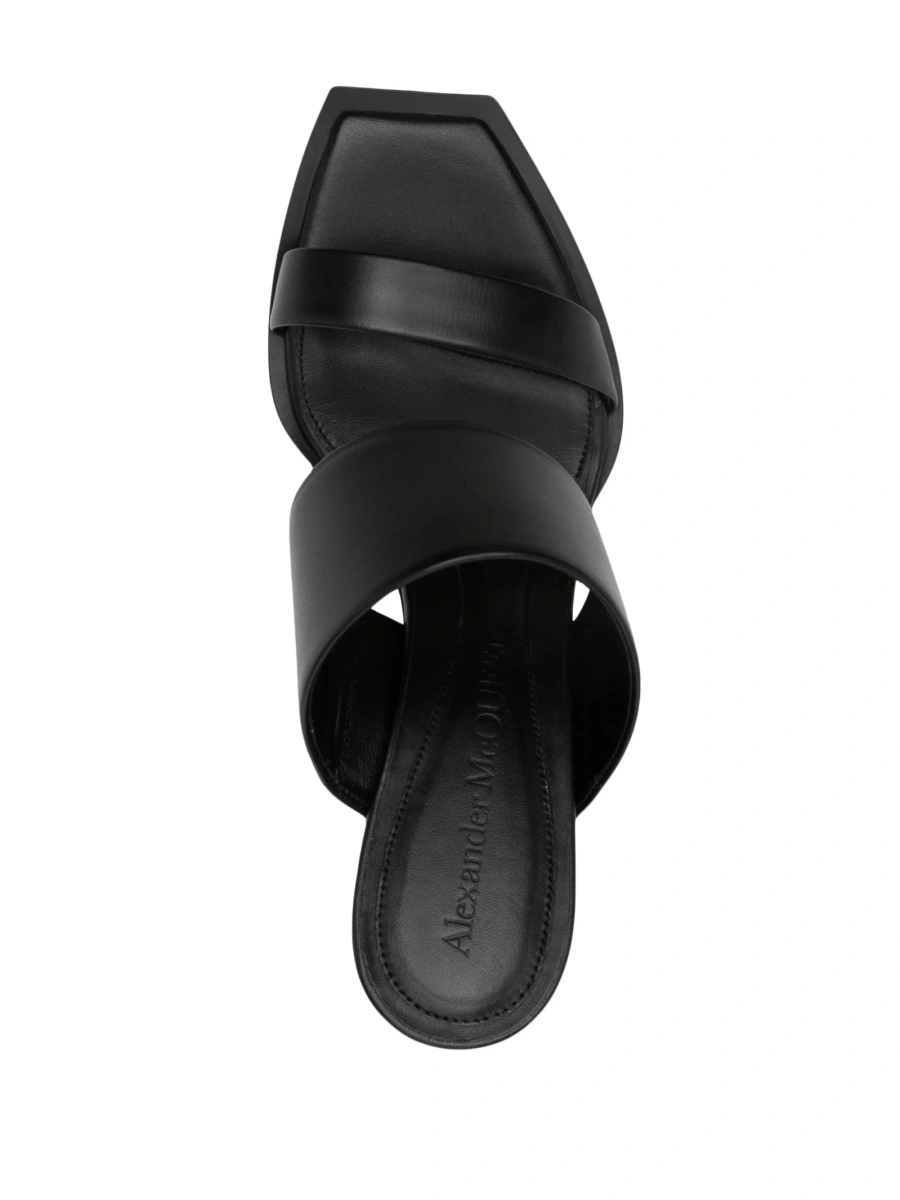 Saboti Alexander McQueen negri din piele si plexiglass - Img 4