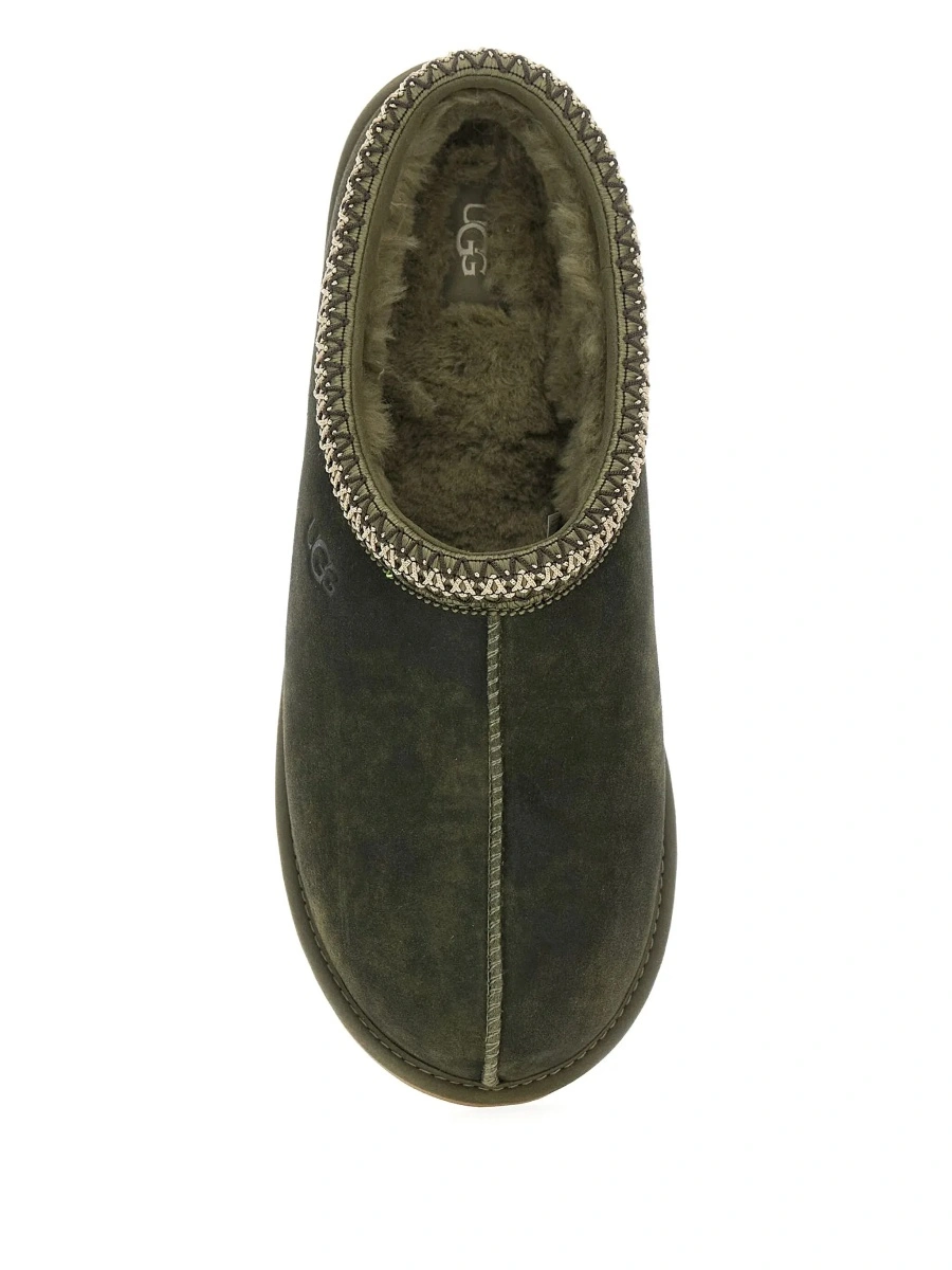 Saboti UGG 'Tasman' verzi din piele intoarsa si shearling - Img 5