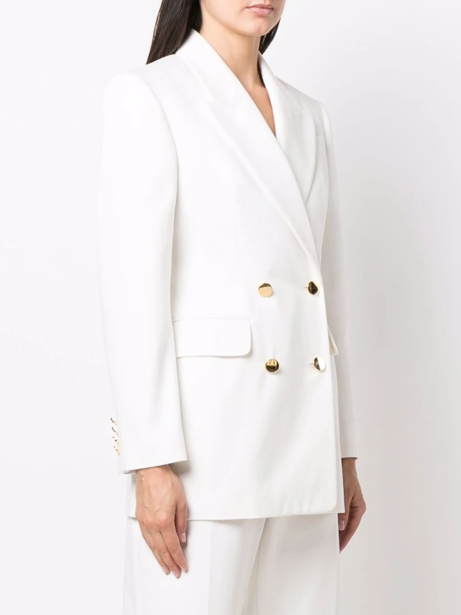 Sacou Alexander McQueen alb din bumbac - Img 3
