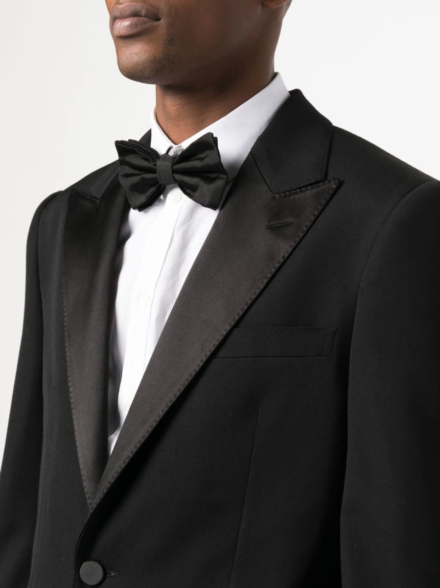 Sacou Alexander McQueen negru din matase si lana - Img 5