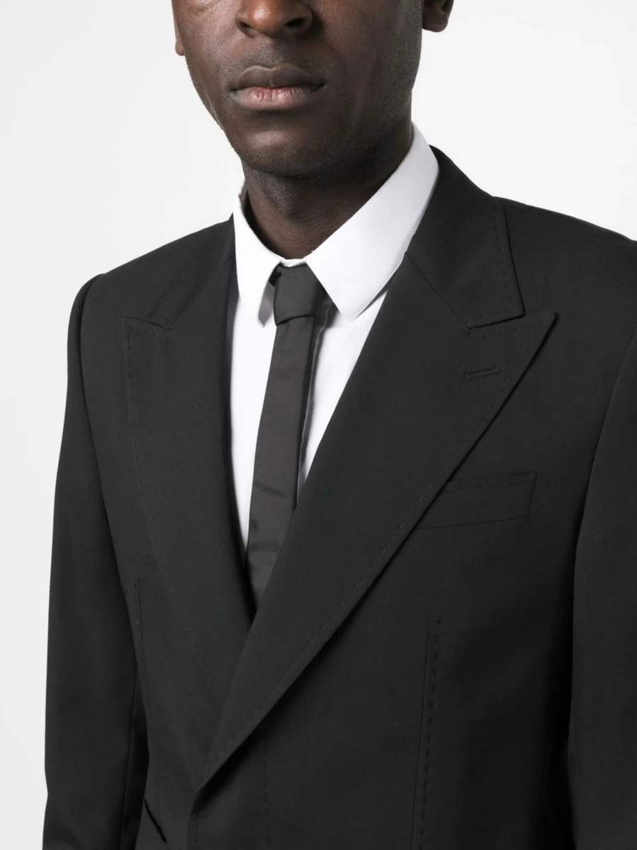 Sacou Dolce &amp; Gabbana negru din elastan si lana - Img 5