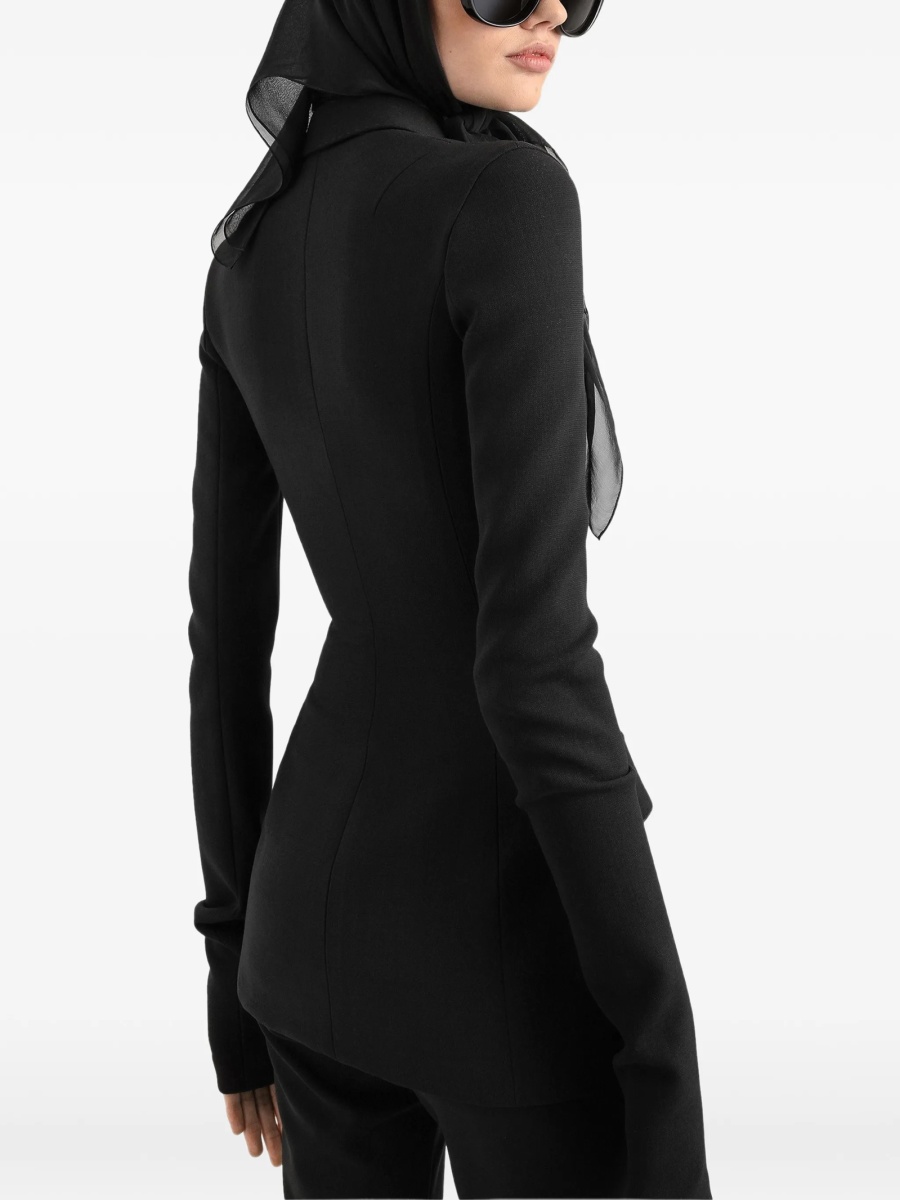 Sacou Dolce &amp; Gabbana negru din lana si elastan - Img 5
