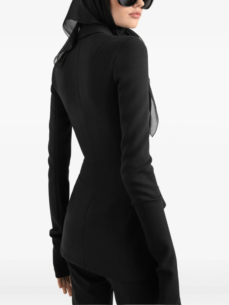 Sacou Dolce &amp; Gabbana negru din lana si elastan - Img 5
