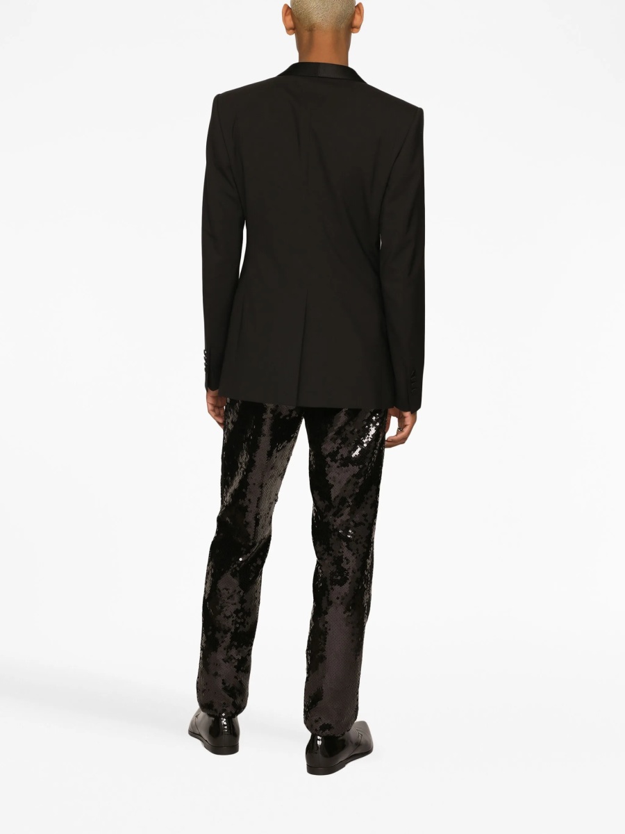 Sacou Dolce &amp; Gabbana negru din lana si polyester - Img 4