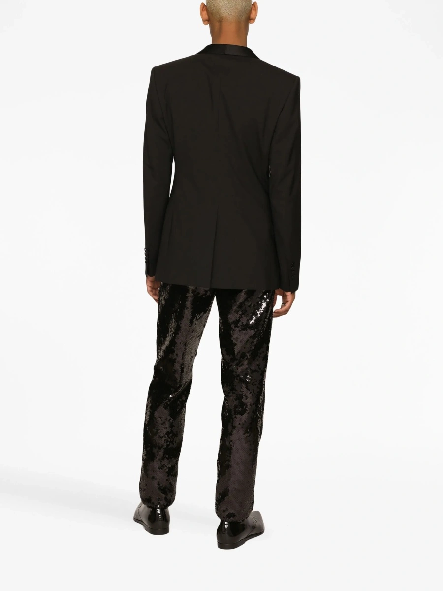 Sacou Dolce &amp; Gabbana negru din lana si polyester - Img 4