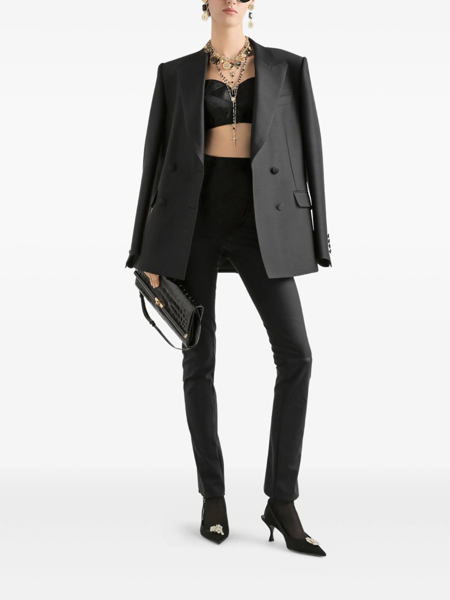 Sacou Dolce &amp; Gabbana negru din matase si lana - Img 2
