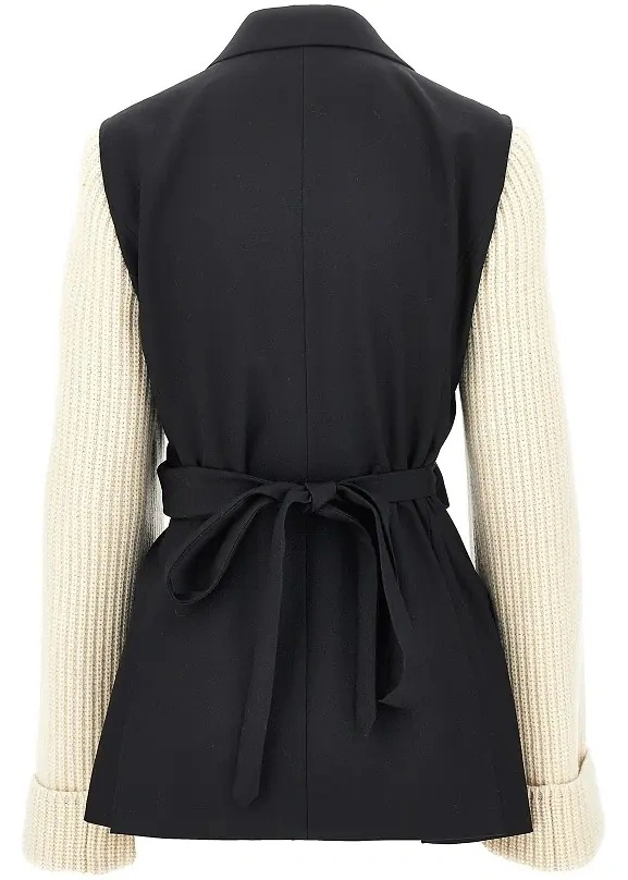 Sacou Dries Van Noten negru din lana - Img 3