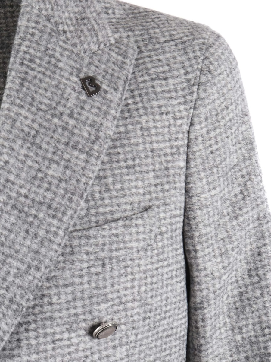 Sacou elegant BRERAS MILANO gri din lana si polyester - Img 3