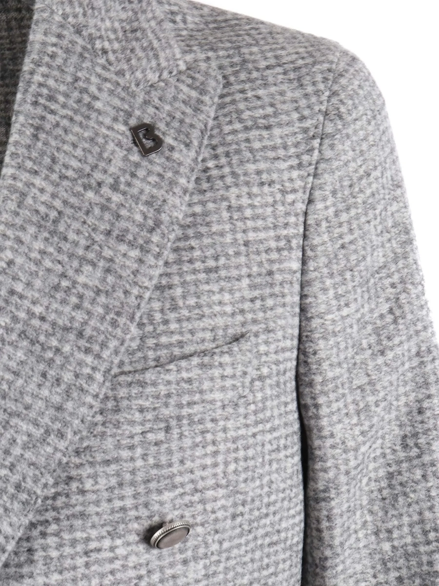 Sacou elegant BRERAS MILANO gri din lana si polyester - Img 3