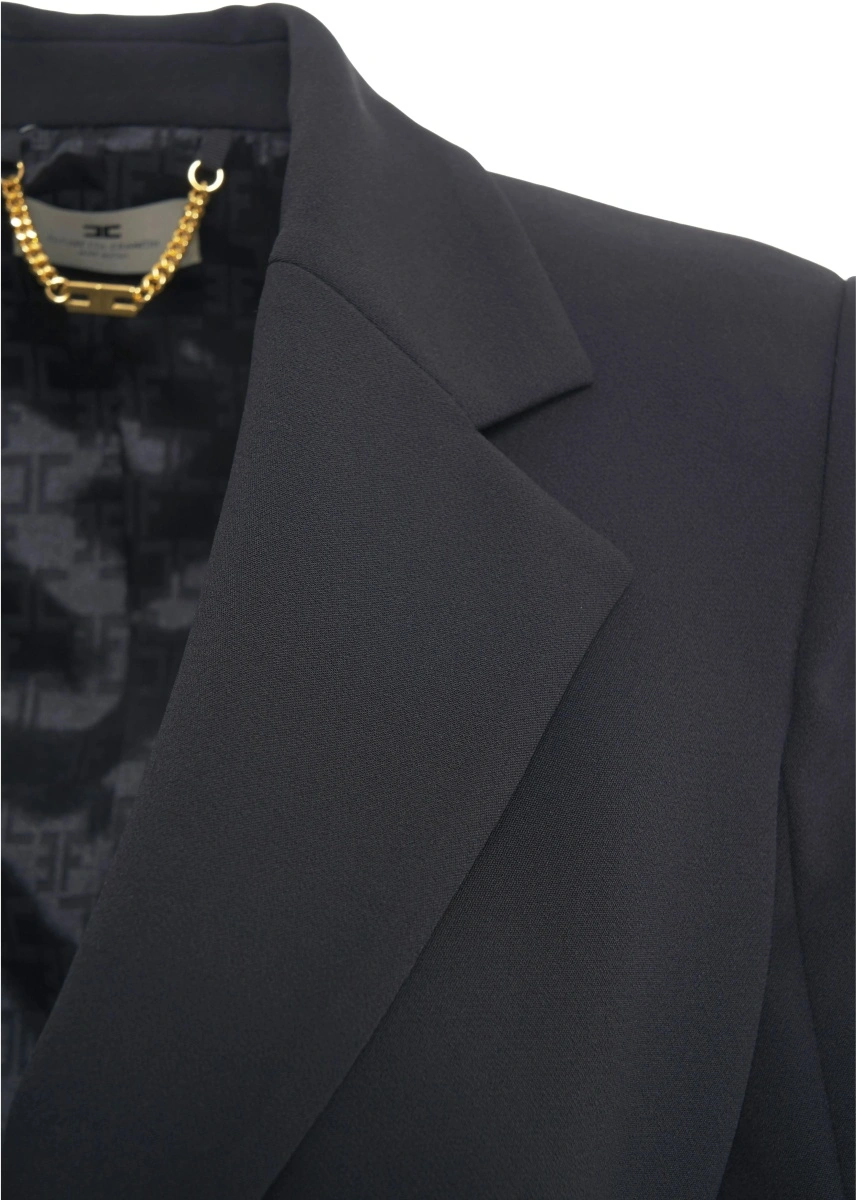 Sacou Elisabetta Franchi negru slim fit - Img 4