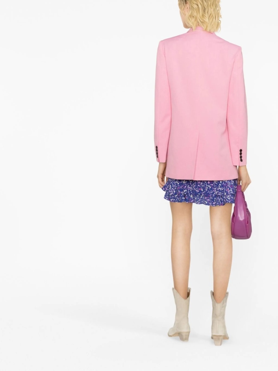 Sacou Isabel Marant roz din vascoza si bumbac - Img 3