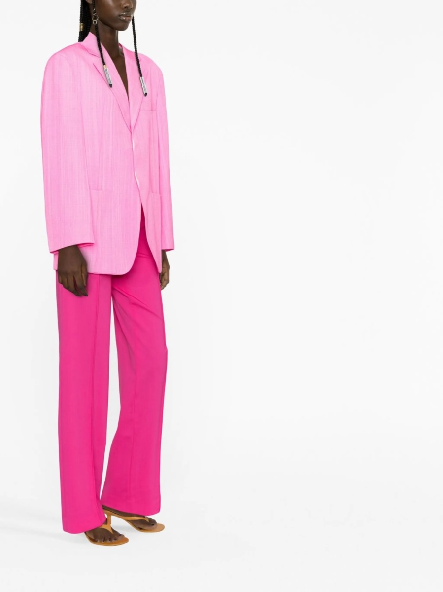 Sacou JACQUEMUS roz din vascoza si matase - Img 4
