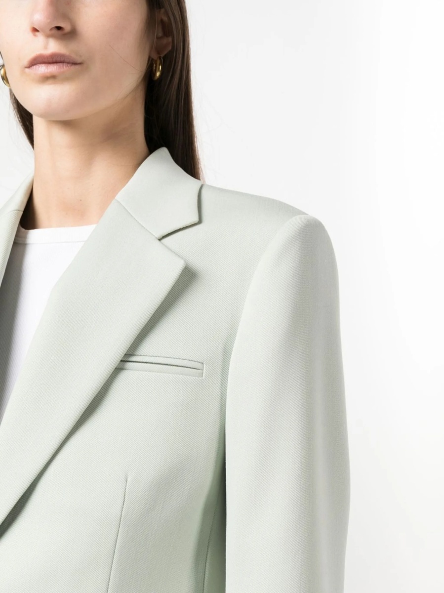 Sacou Lanvin verde din lana si corn - Img 5