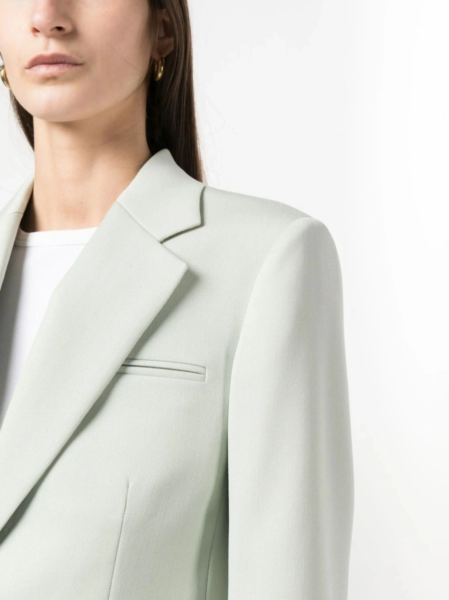 Sacou Lanvin verde din lana si corn - Img 5