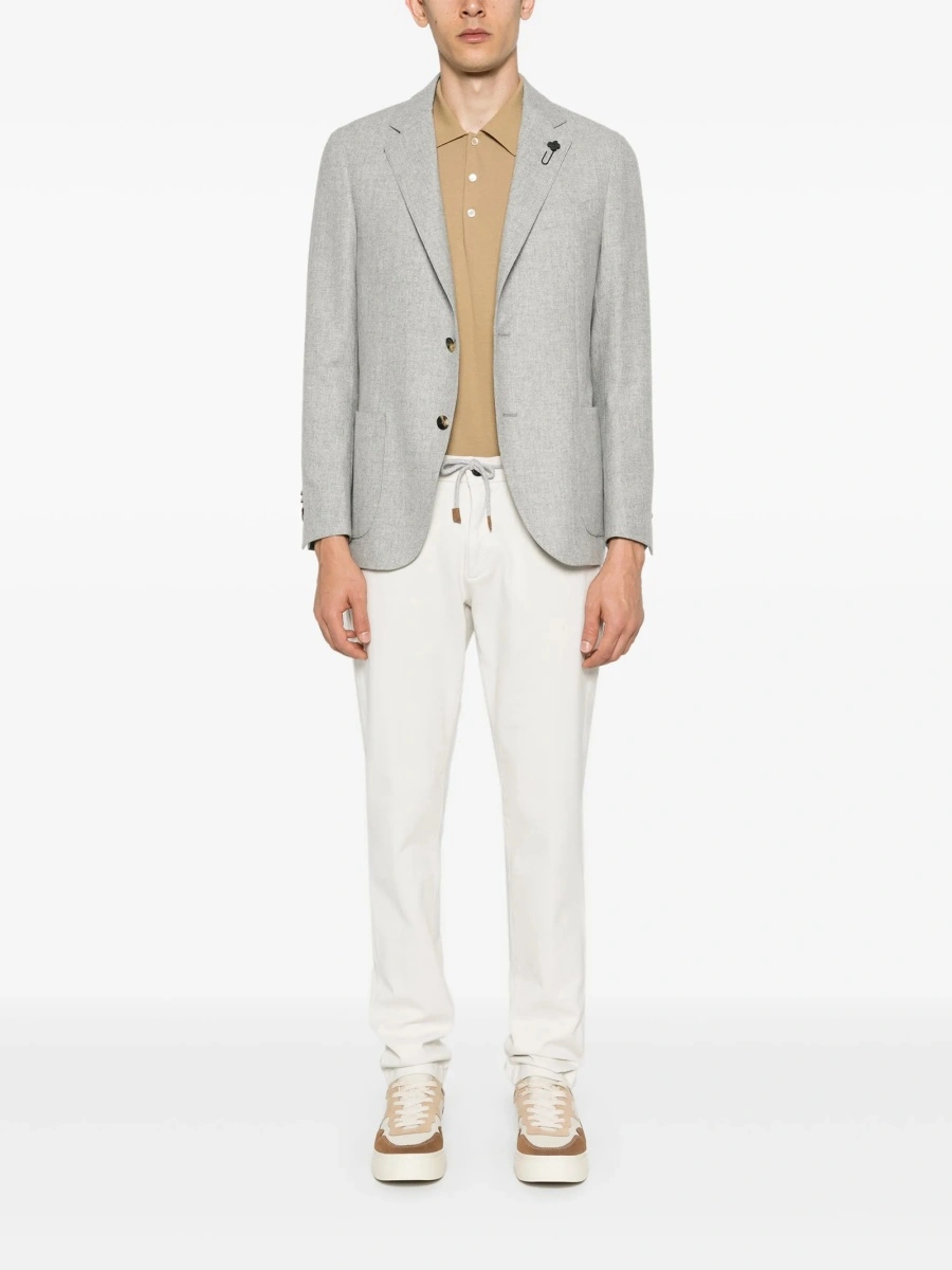 Sacou Lardini gri din lana si casmir - Img 2