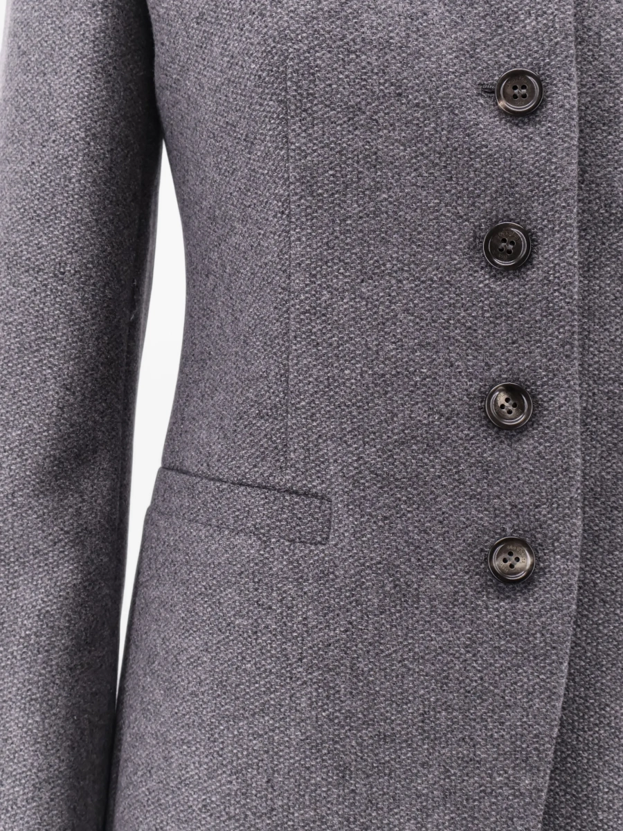 Sacou Max Mara gri din casmir - Img 2