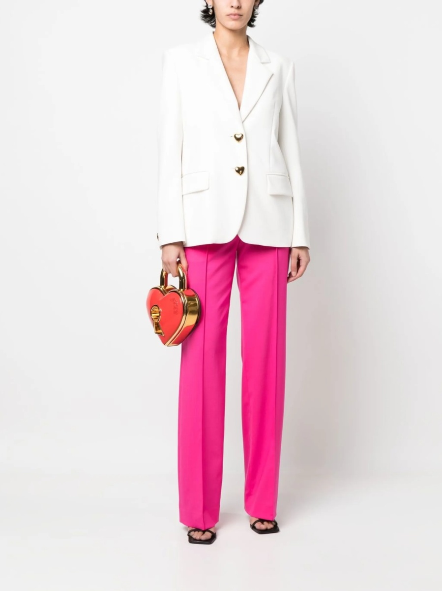Sacou Moschino alb din polyester si poliuretan - Img 2
