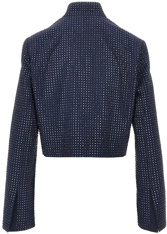 Sacou Strass-embellished cropped jacket - Img 3