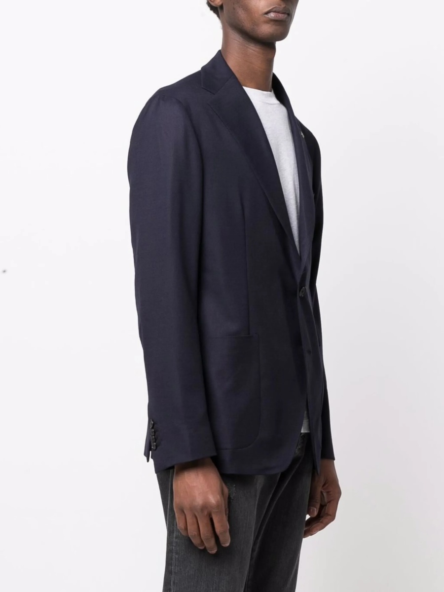Sacou Tagliatore albastru din lana si spandex/elastan - Img 3