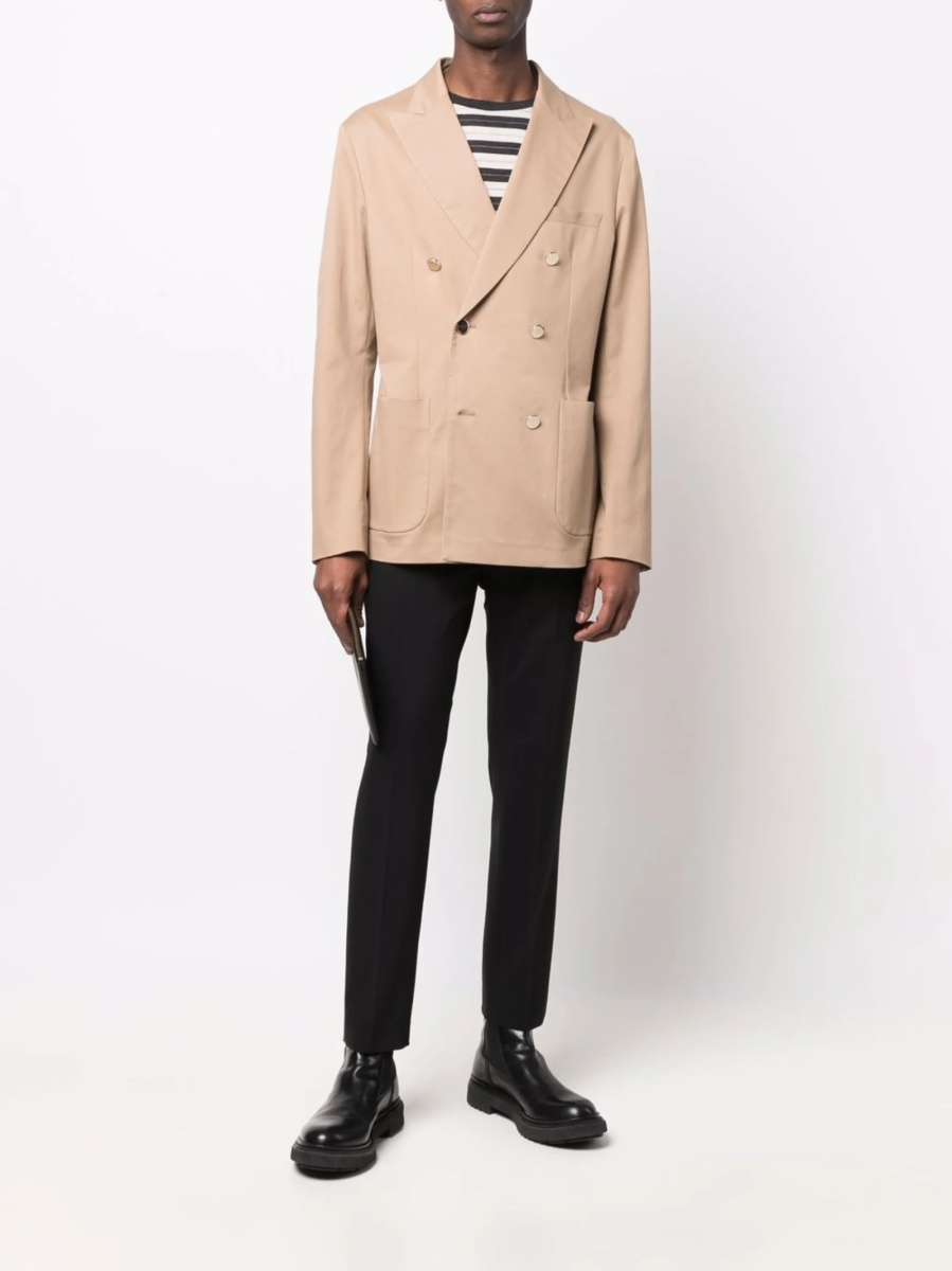 Sacou Tonello neutru din bumbac si spandex/elastan - Img 2