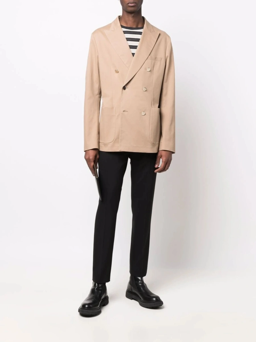 Sacou Tonello neutru din bumbac si spandex/elastan - Img 2