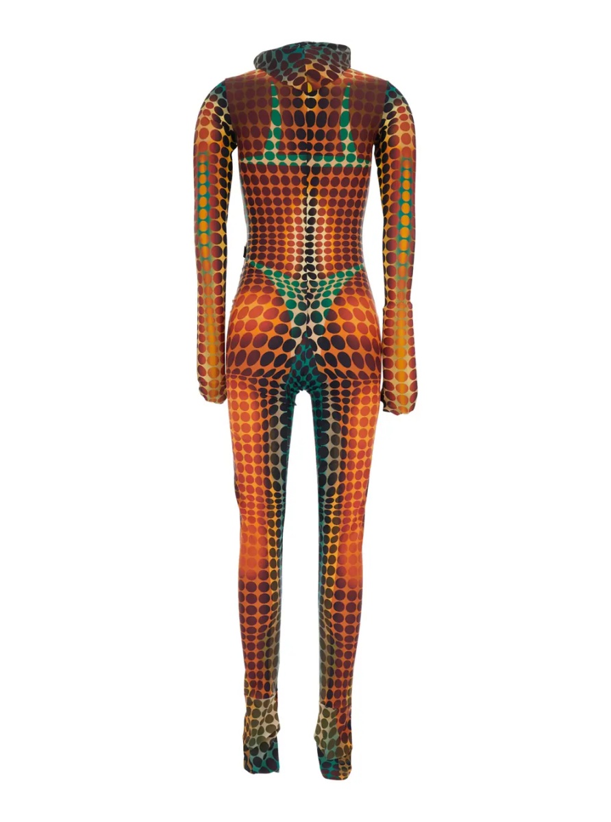 Salopete Multicolor Jumpsuit with Hood and All-Over Print in Tech Fabric Woman - Img 2
