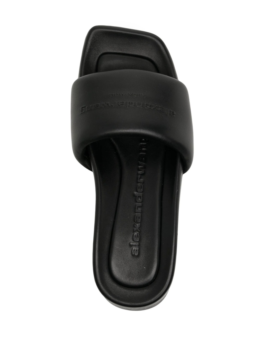Sandale Alexander Wang negre din piele - Img 4