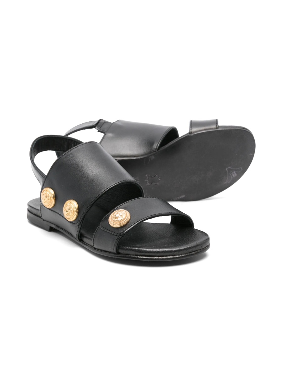 Sandale Balmain negre din piele - Img 2