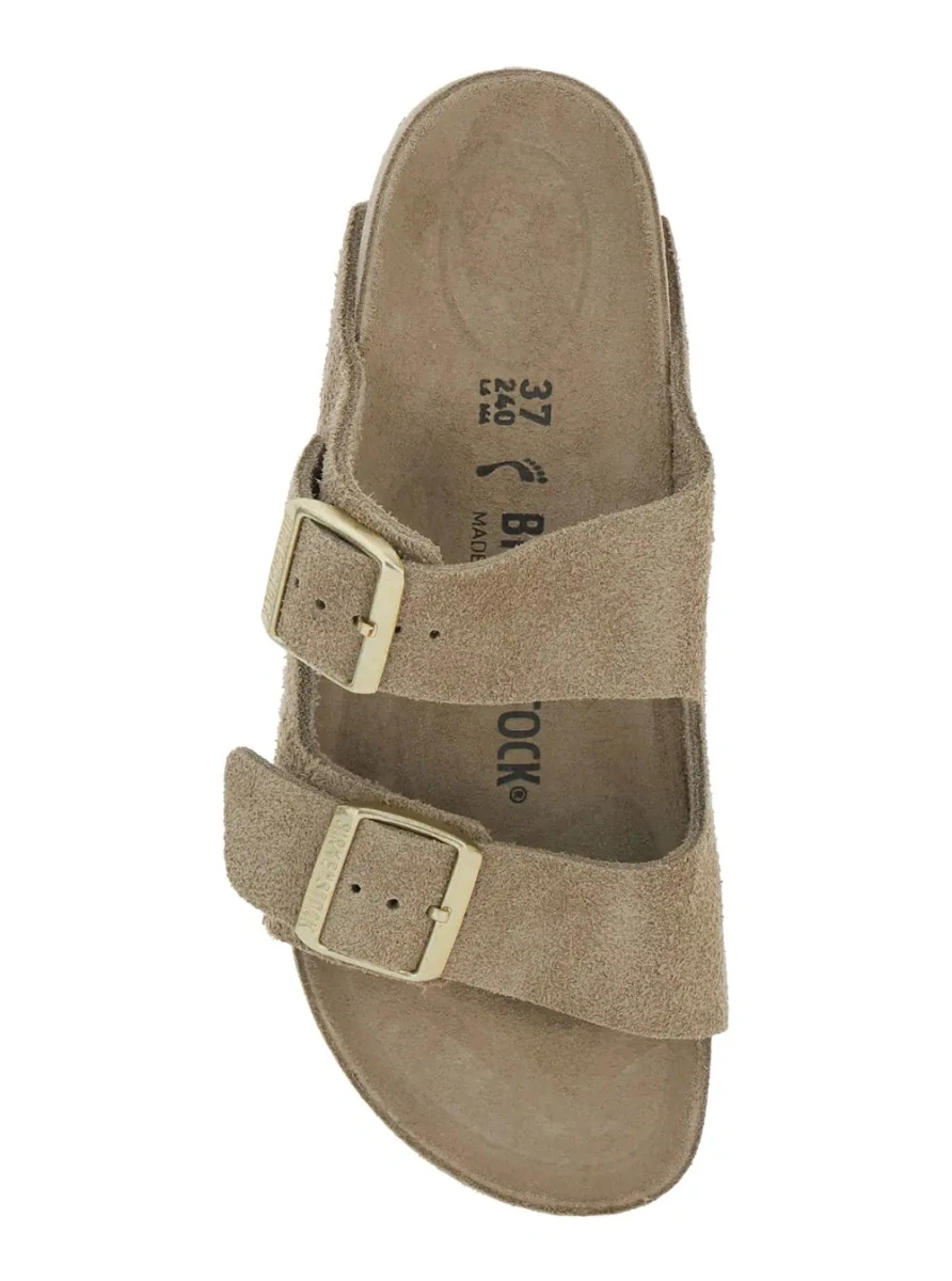 Sandale Birkenstock 'Arizona' bej din piele intoarsa - Img 4
